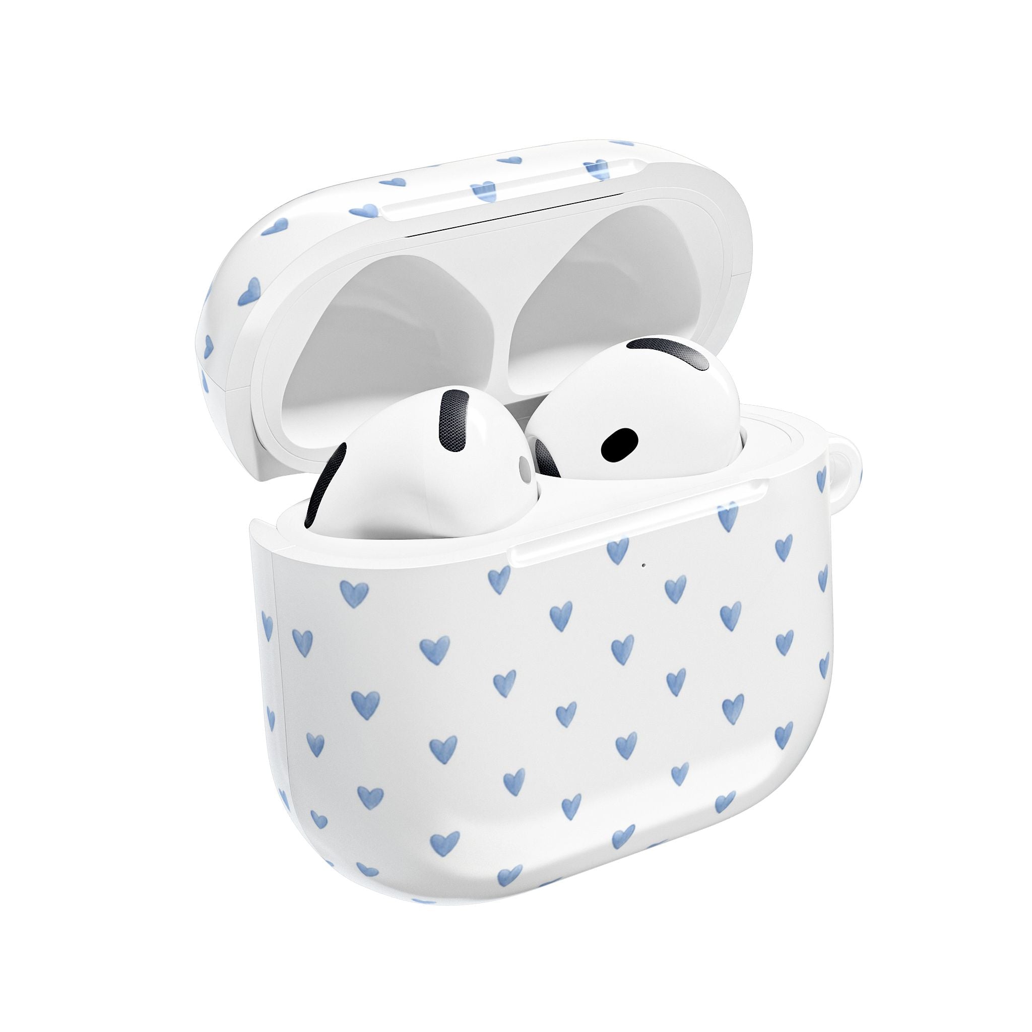 Victoria Blue Watercolor Hearts AirPod Case