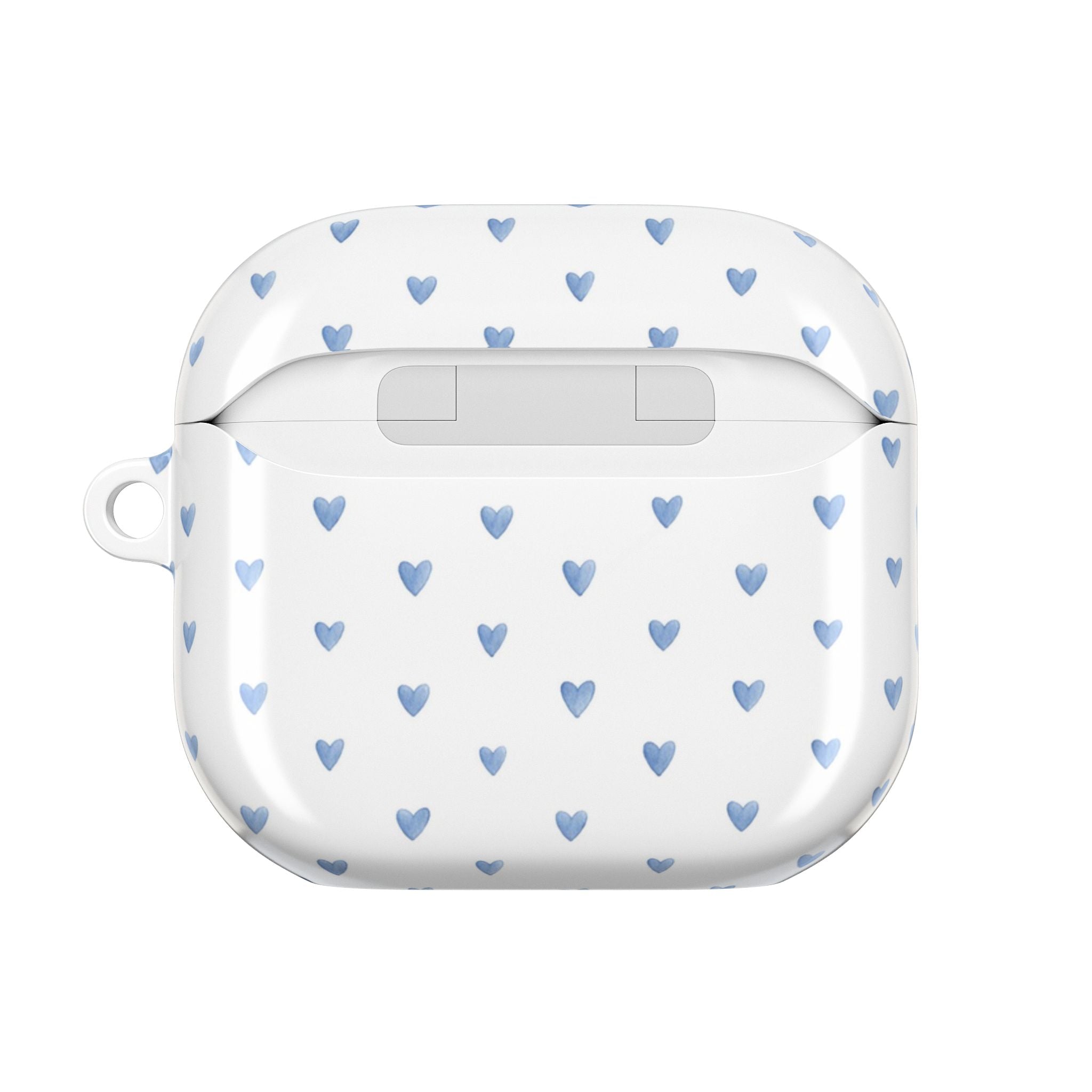 Victoria Blue Watercolor Hearts AirPod Case