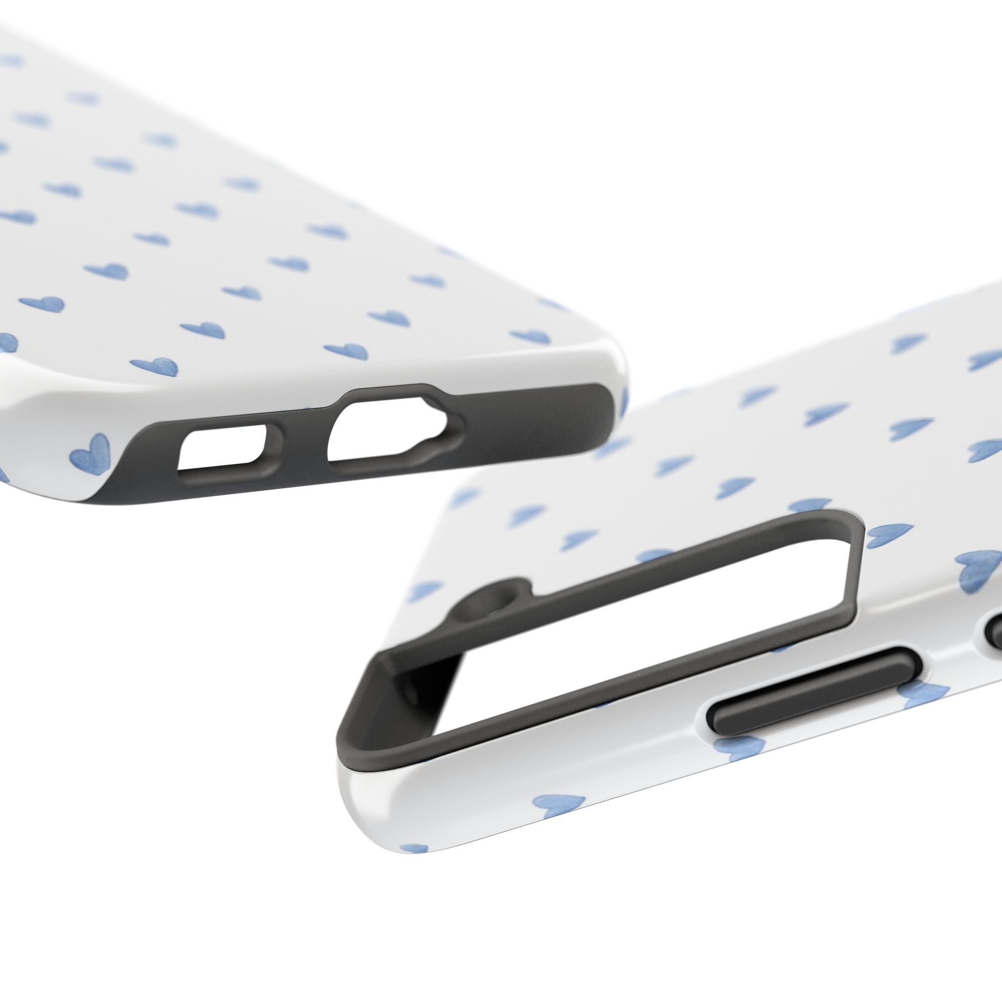 Victoria Blue Heart Pattern Cute Protective Case