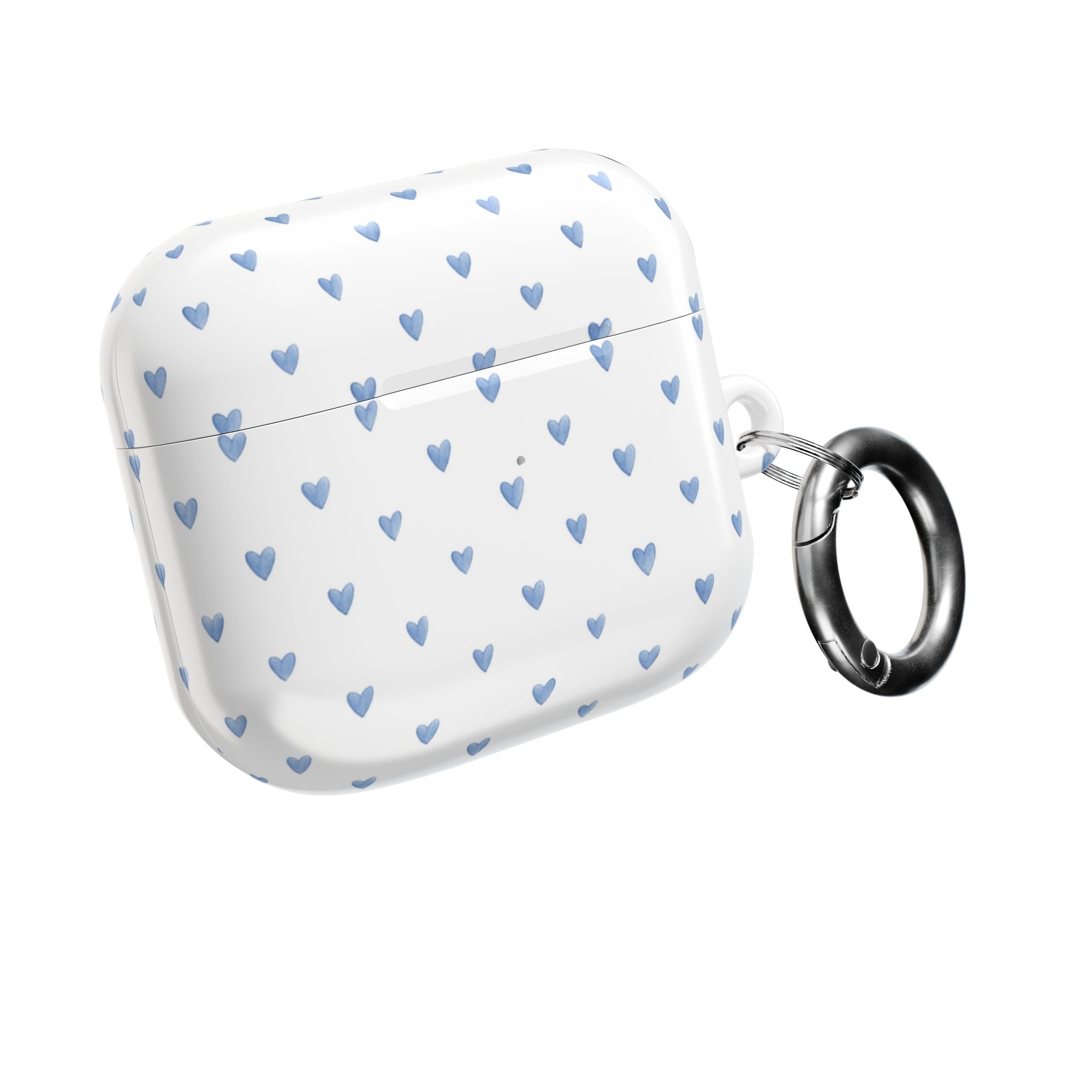 Victoria Blue Watercolor Hearts AirPod Case