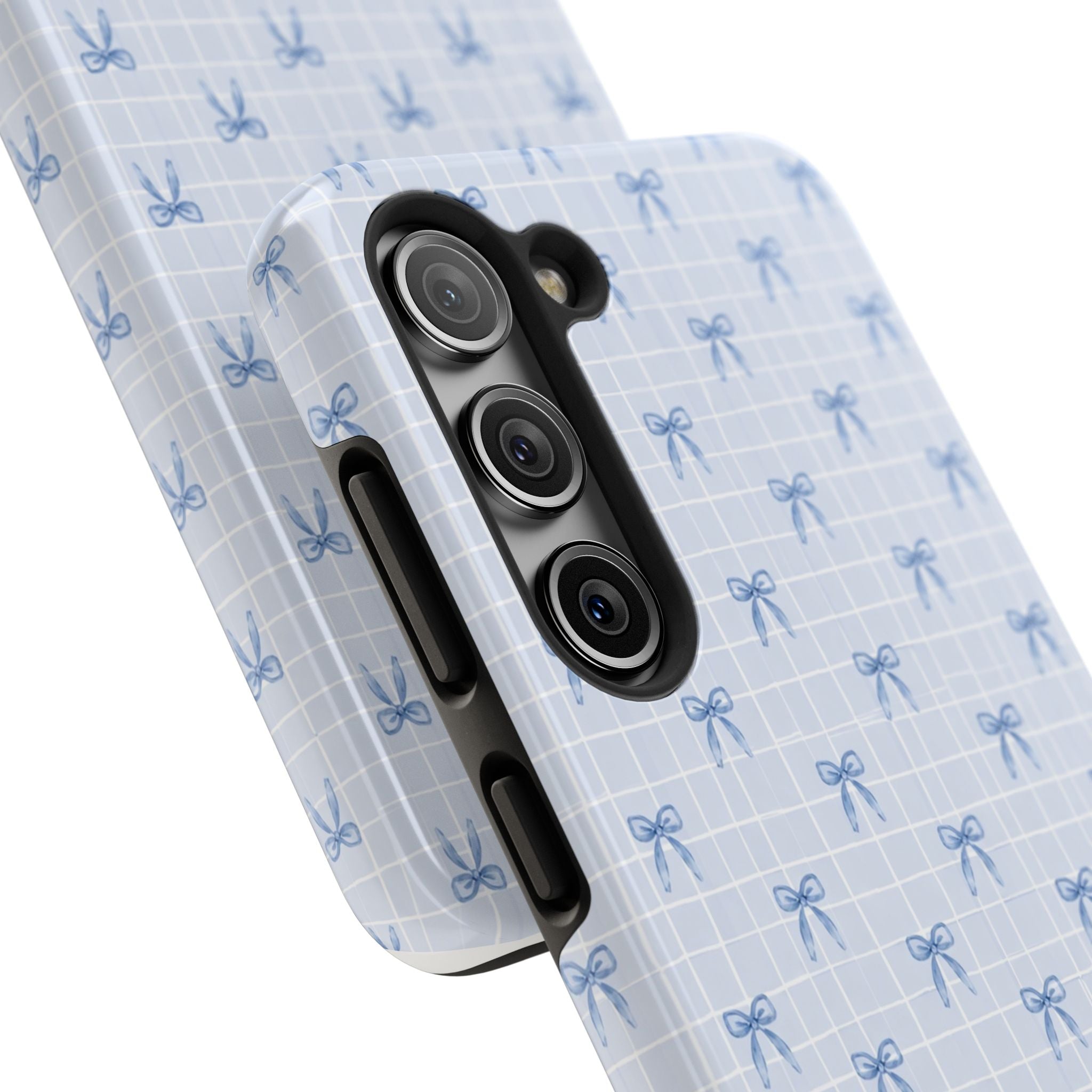 Thomine Blue Bow Pattern Tough Phone Case