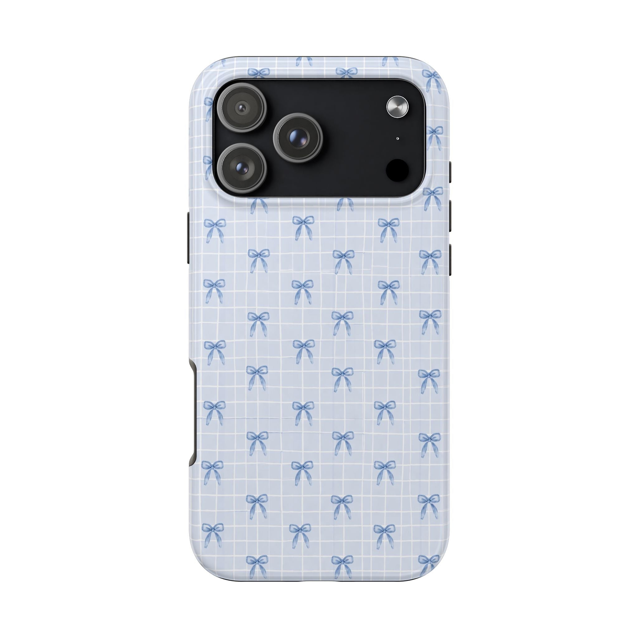 Thomine Blue Bow Pattern Tough Phone Case