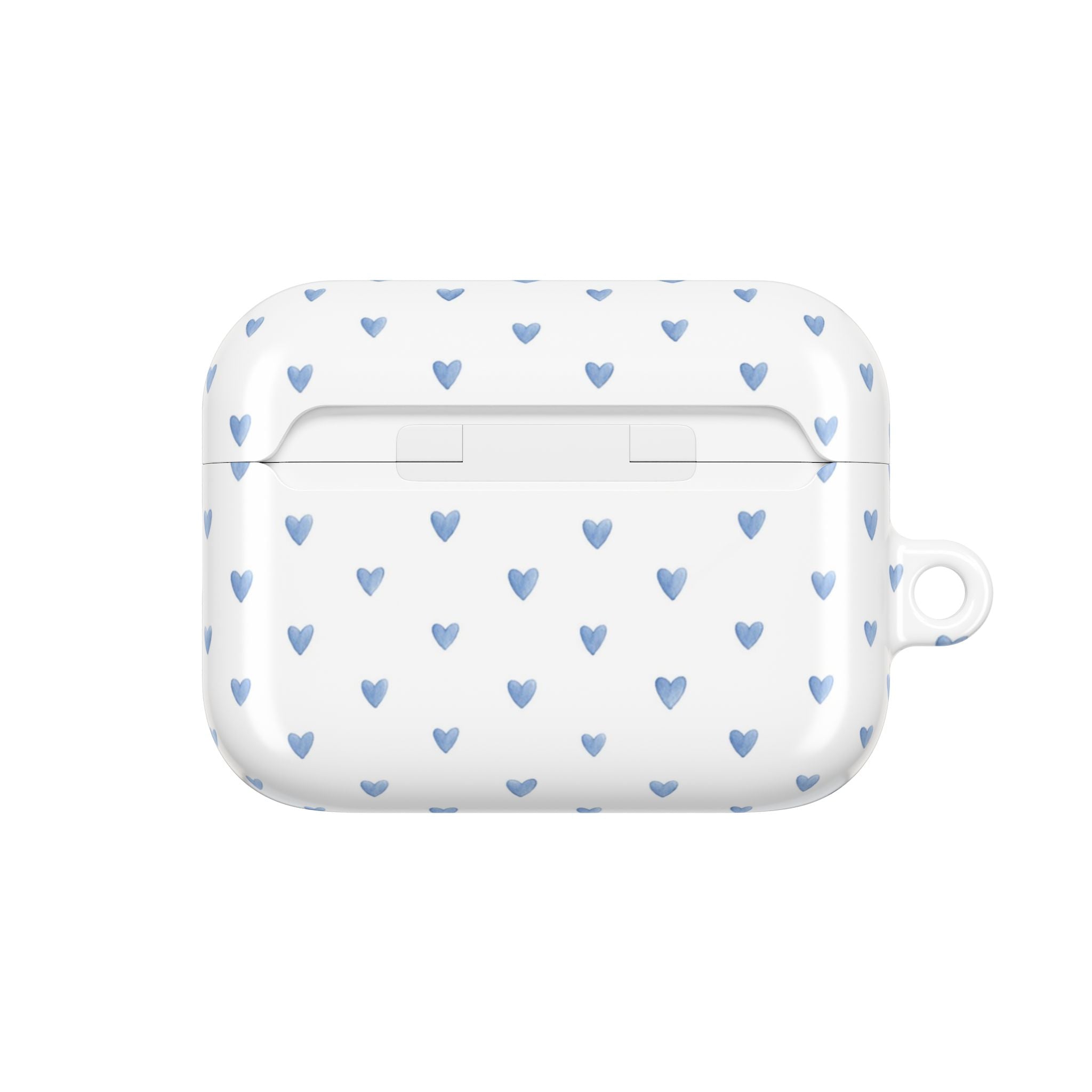 Victoria Blue Watercolor Hearts AirPod Case