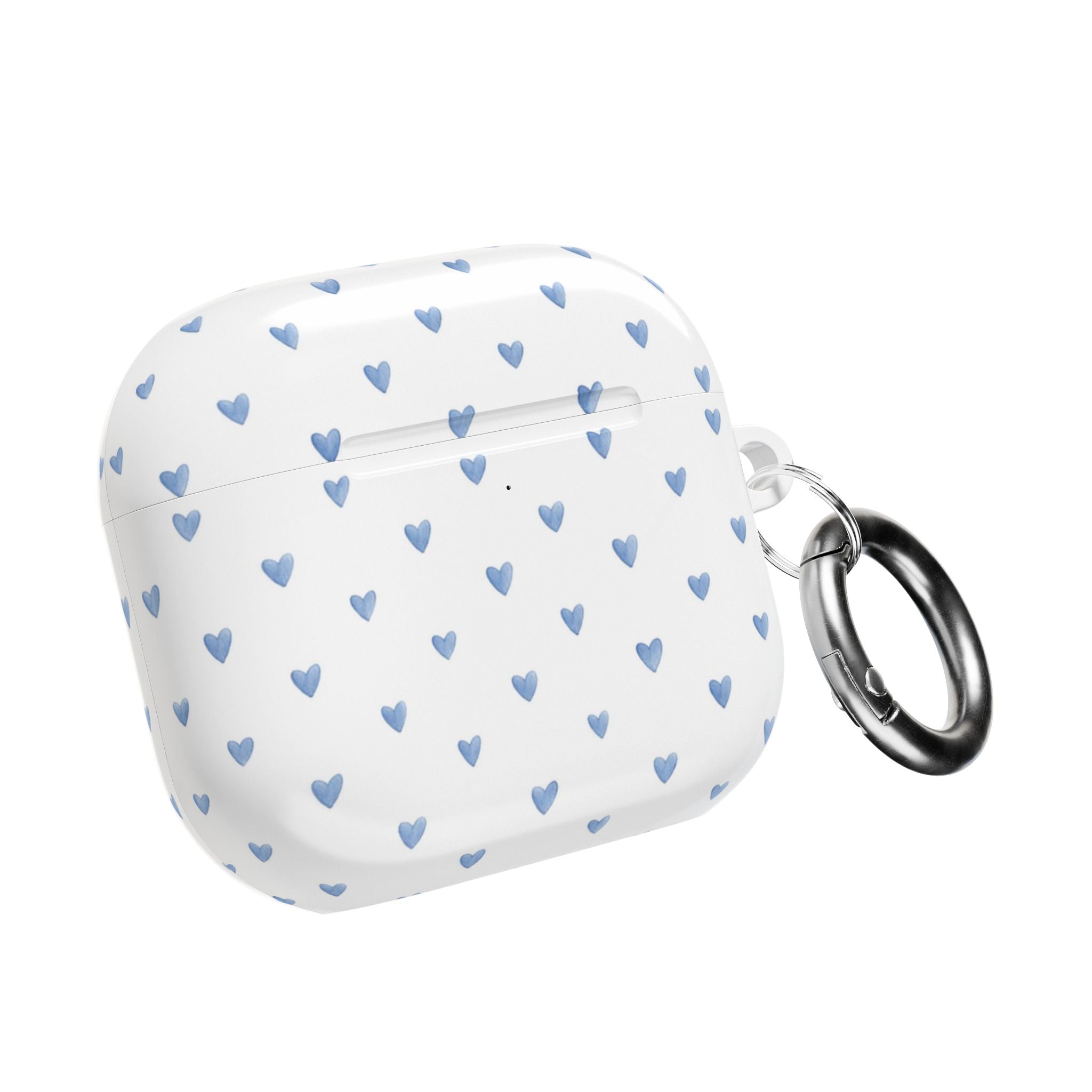 Victoria Blue Watercolor Hearts AirPod Case