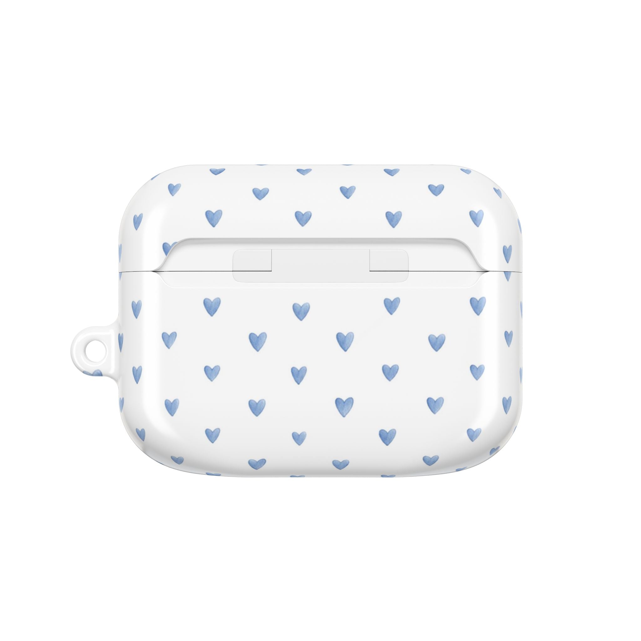 Victoria Blue Watercolor Hearts AirPod Case